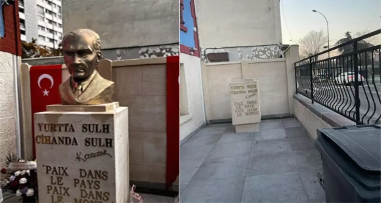 Paris’teki Atatürk Büstüne Saldırı